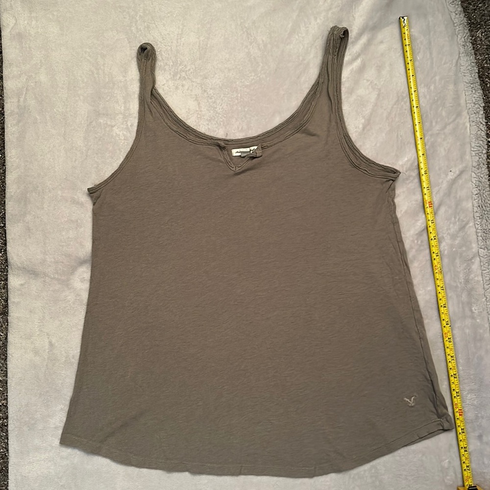 American Eagle Outfitters Grey Taupe Tank Size - Large